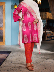 Pink Cotton Dobby 3 Piece Stitched - ALP-3PS-1920 - Almirah Online