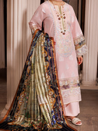 Light Pink Self Jacquard 3 Piece Unstitched - ALP-3PS-1943