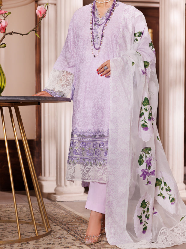 Lilac Cambric 3 Piece Unstitched - ALP-3PS-1947 - Almirah Online