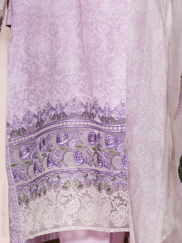 Lilac Cambric 3 Piece Unstitched - ALP-3PS-1947 - Almirah Online