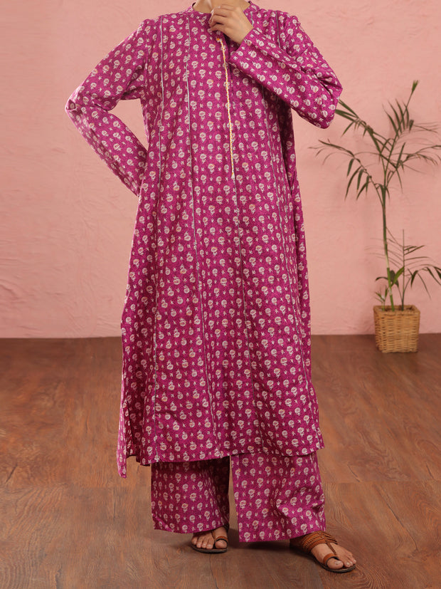 Purple Cambric 2 Piece Unstitched - ALP-2PS-1970 - Almirah Online