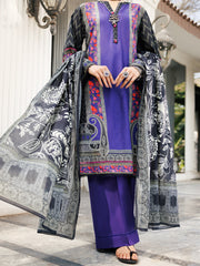 Purple Lawn 3 Piece Stitched - ALP-3PS-1998