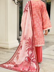 Light Pink Lawn 3 Piece Stitched - ALP-3PS-2007