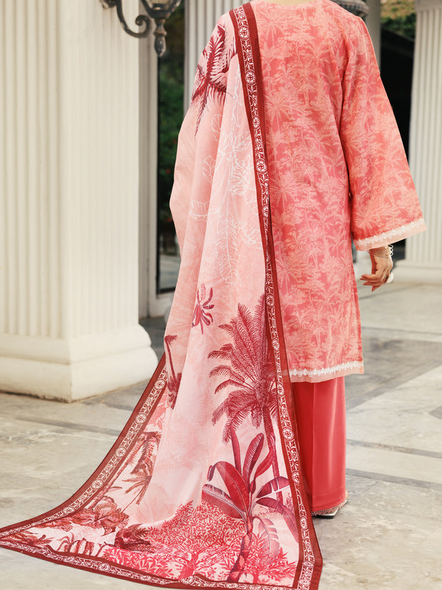 Light Pink Lawn 3 Piece Stitched - ALP-3PS-2007