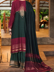 Multicolor Yarn-Dyed Jacquard 3 Piece Stitched - ALP-3PS-2023