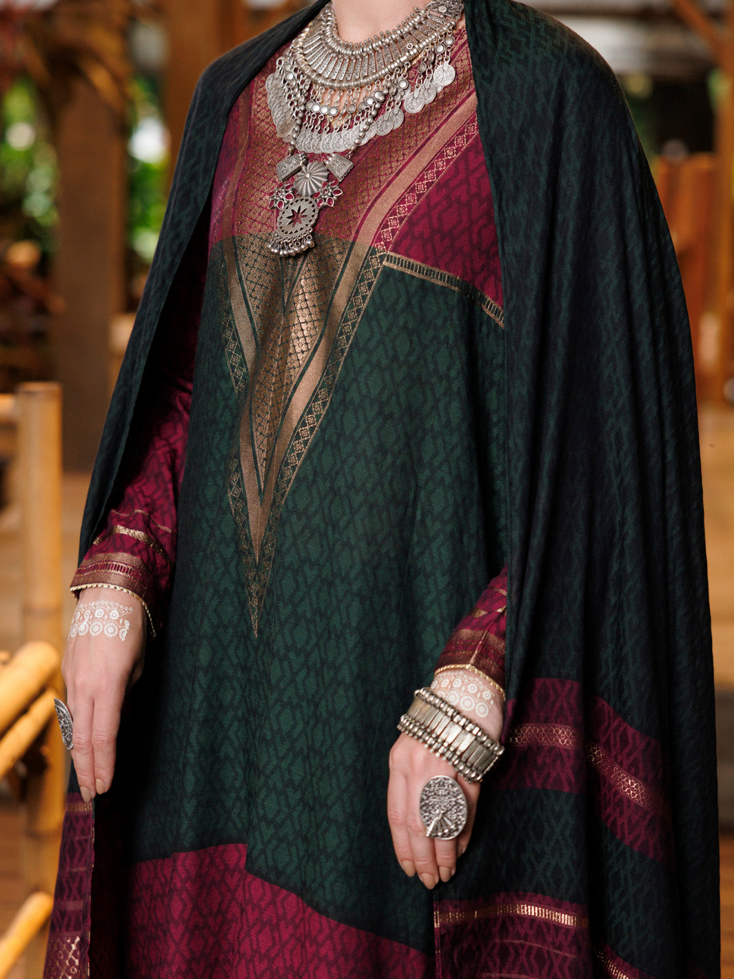 Multicolor Yarn-Dyed Jacquard 3Pc Stitched - ALP-3PS-2023
