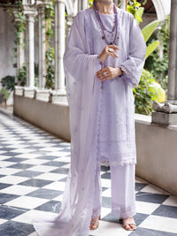 Purple Schiffli Lawn 3 Piece Stitched - ALP-3PS-2110
