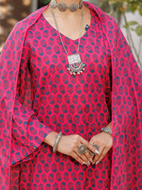 Fuchsia Lawn 3 Piece Stitched - ALP-3PS-2122