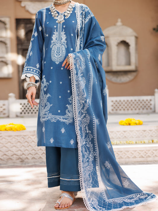 Blue Lawn 3 Piece Stitched - ALP-3PS-2126