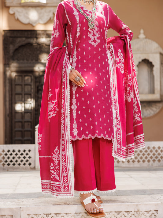 Fuchsia Lawn 3 Piece Stitched - ALP-3PS-2127