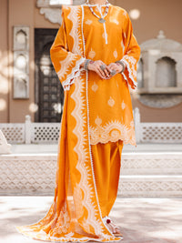 Mustard Lawn 3 Piece Stitched - ALP-3PS-2128