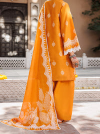 Mustard Lawn 3 Piece Stitched - ALP-3PS-2128