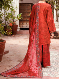 Maroon Cambric 3Pc Stitched - ALP-3PS-2137