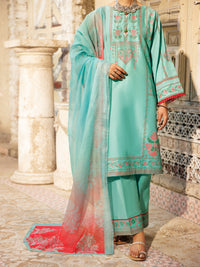 Aqua Blue Cambric 3Pc Stitched - ALP-3PS-2143