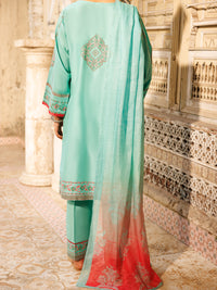 Aqua Blue Cambric 3Pc Stitched - ALP-3PS-2143
