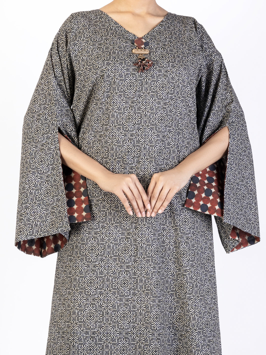 Black Lawn Kurti - AL-LK-1069