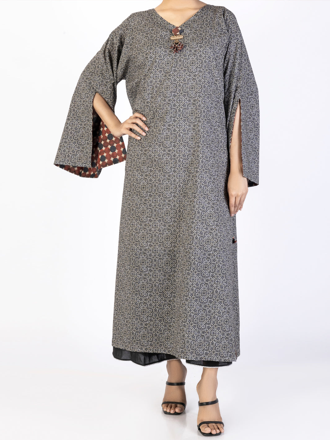 Black Lawn Kurti - AL-LK-1069