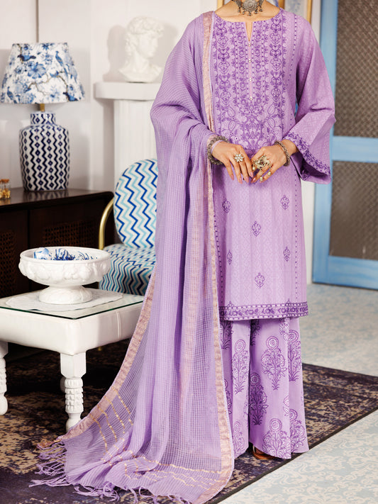 Light Purple Dobby 3 Piece Stitched - ALP-3PS-2163