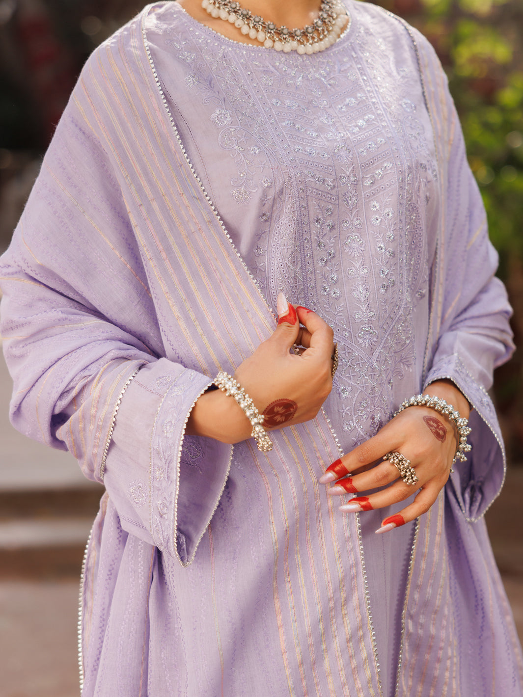 Lilac Cotton Dobby 3 Piece Stitched - ALP-3PS-2165