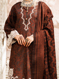 Brown Dobby 3Pc Stitched - ALP-3PS-2174