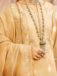 Beige Jacquard 3Pc Stitched - ALP-3PS-2176