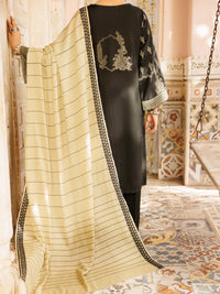 Black Jacquard 3Pc Stitched - ALP-3PS-2178