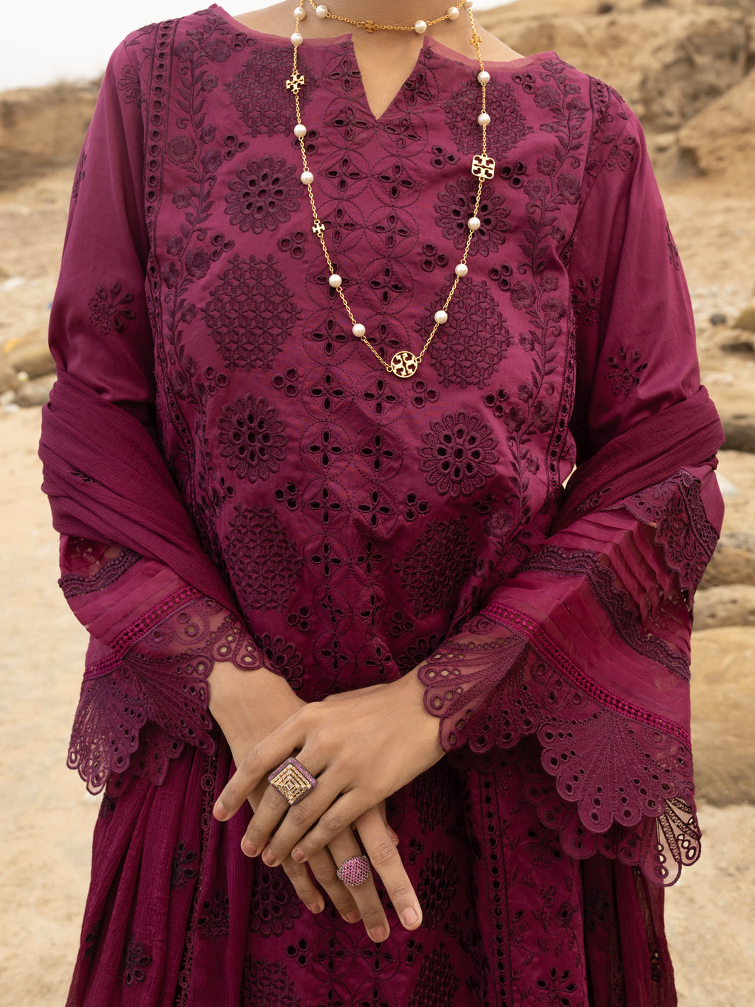 Magenta Lawn 3 Piece Stitched - ALP-3PS-2182