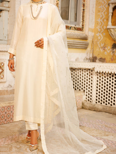 Off White 3 Piece Stitched - ALP-3PS-2191