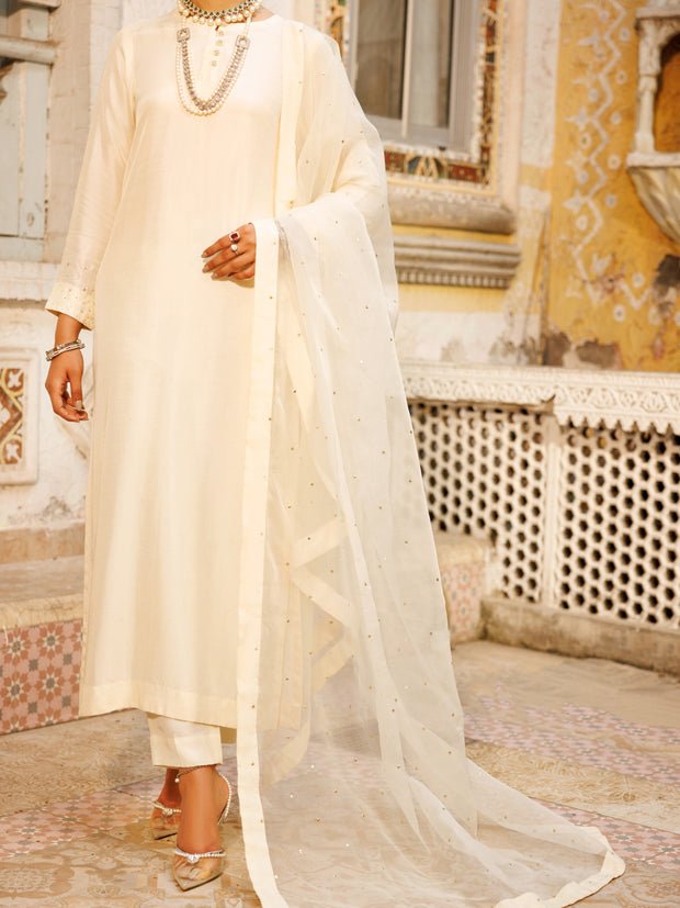 Off White 3 Piece Stitched - ALP-3PS-2191