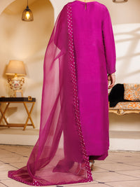 Purple Raw Silk 3Pc Stitched - ALP-3PS-2196