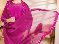 Purple Raw Silk 3Pc Stitched - ALP-3PS-2196