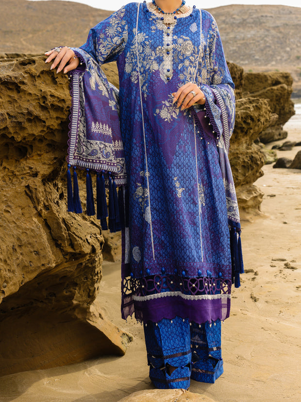 Blue Lawn 3 Piece Unstitched - ALP-3PS-2198