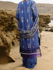 Blue Lawn 3 Piece Unstitched - ALP-3PS-2198