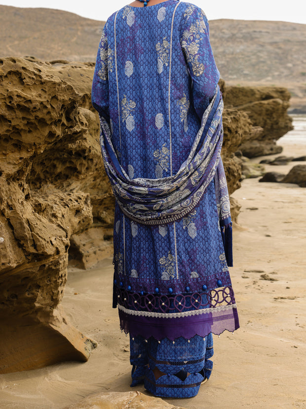 Blue Lawn 3 Piece Unstitched - ALP-3PS-2198