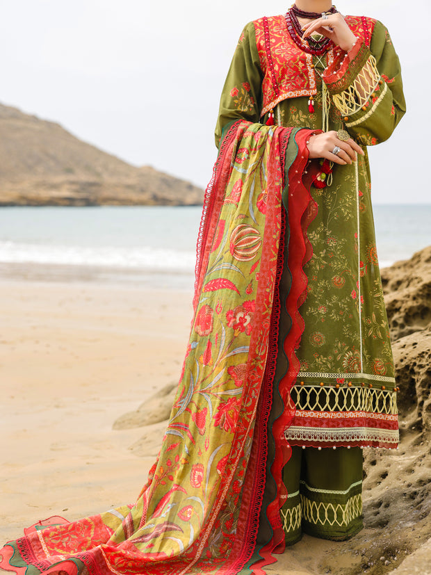 Green Lawn 3 Piece Unstitched - ALP-3PS-2200