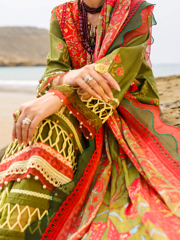 Green Lawn 3 Piece Unstitched - ALP-3PS-2200
