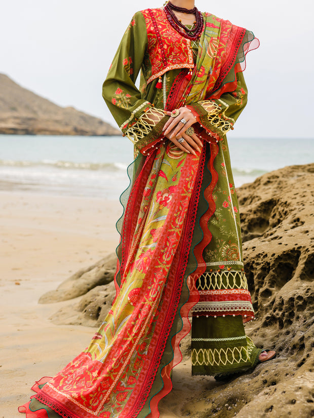 Green Lawn 3 Piece Unstitched - ALP-3PS-2200