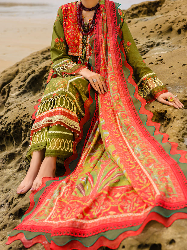 Green Lawn 3 Piece Unstitched - ALP-3PS-2200