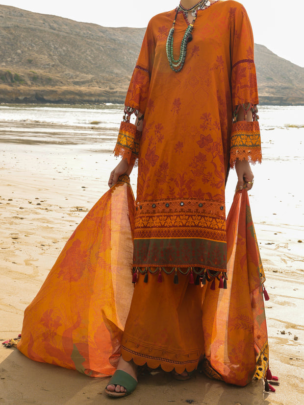 Mustard Lawn 3 Piece Unstitched - ALP-3PS-2202