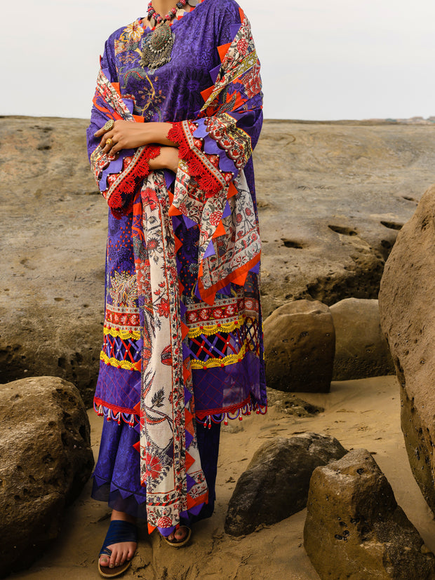 Purple Lawn 3 Piece Unstitched - ALP-3PS-2203