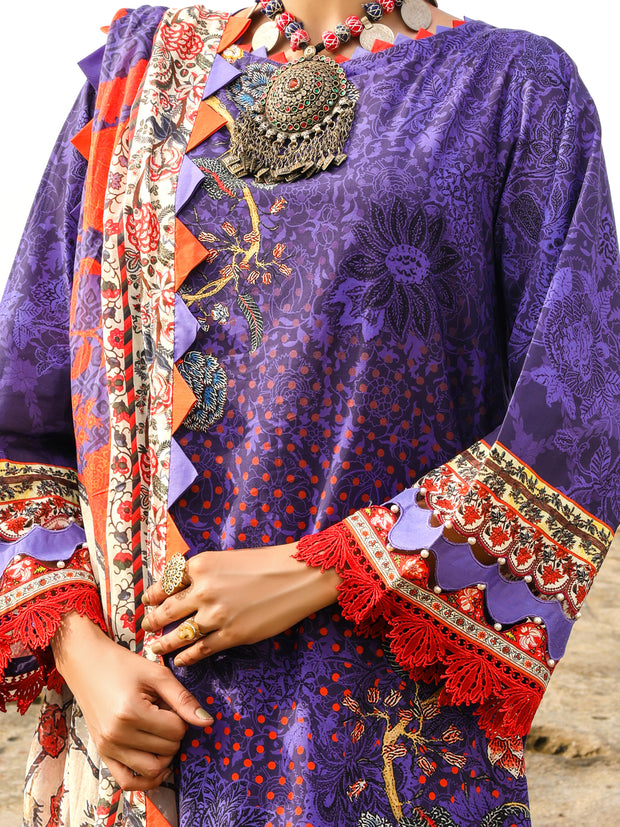 Purple Lawn 3 Piece Unstitched - ALP-3PS-2203