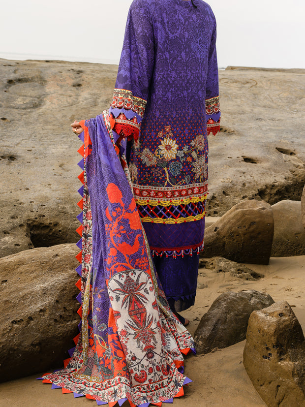 Purple Lawn 3 Piece Unstitched - ALP-3PS-2203