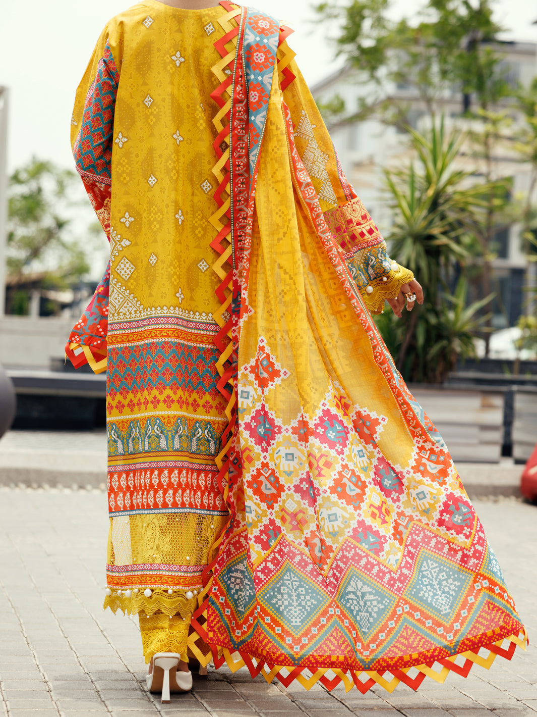 Yellow Cambric 3Pc Unstitched - ALP-3PS-2205