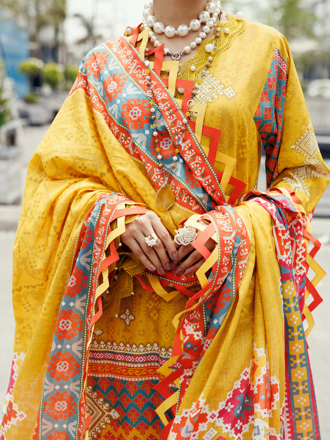 Yellow Cambric 3Pc Unstitched - ALP-3PS-2205