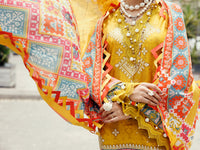Yellow Cambric 3Pc Unstitched - ALP-3PS-2205