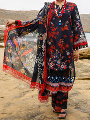 Black Lawn 3 Piece Unstitched - ALP-3PS-2207