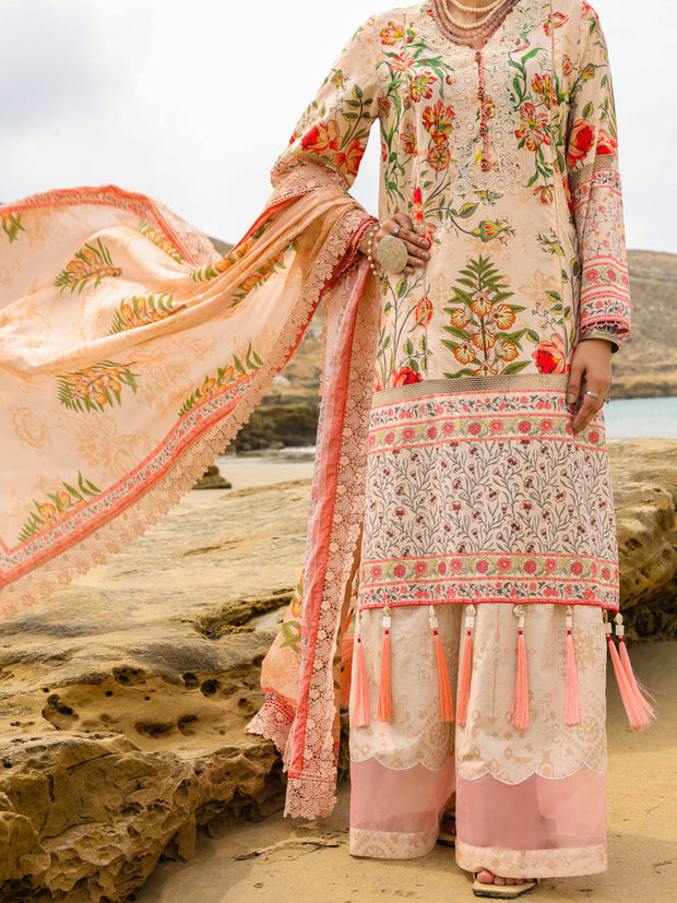 Beige Lawn 3 Piece Unstitched - ALP-3PS-2208