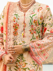 Beige Lawn 3 Piece Unstitched - ALP-3PS-2208