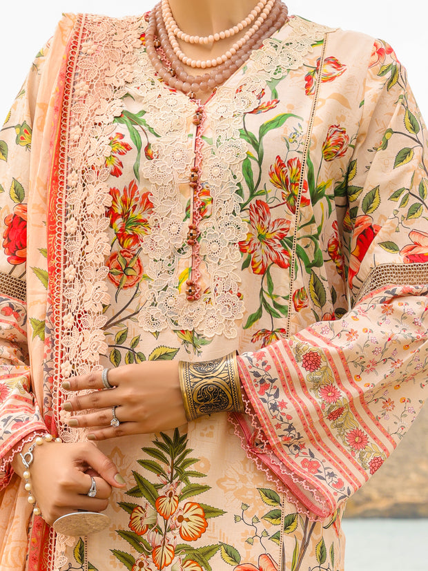 Beige Lawn 3 Piece Unstitched - ALP-3PS-2208