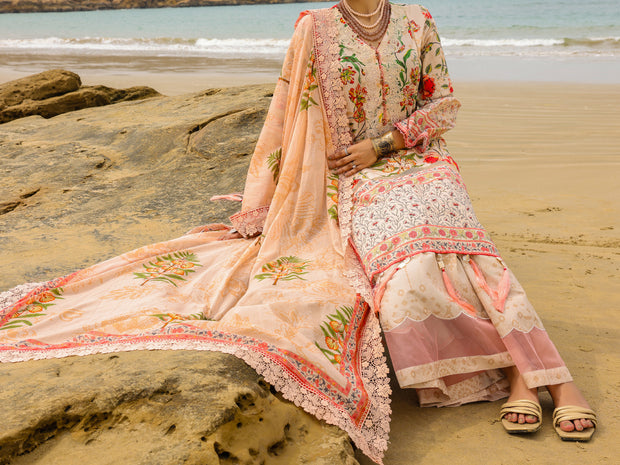 Beige Lawn 3 Piece Unstitched - ALP-3PS-2208